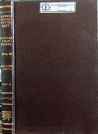 Image of The Sacred Books of The East Vol. 23 : The Zend-Avesta Part II